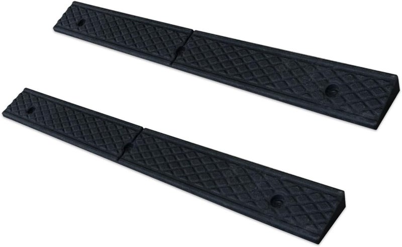 Vacallity Curb Ramp 1.2" Rise Rubber Curb Ramps for Driveway Curb Ramps for Sidewalks Car Ramps Door Threshold Ramp Shed Ramps for Riding Mower 7000 LB Capacity - Image 1